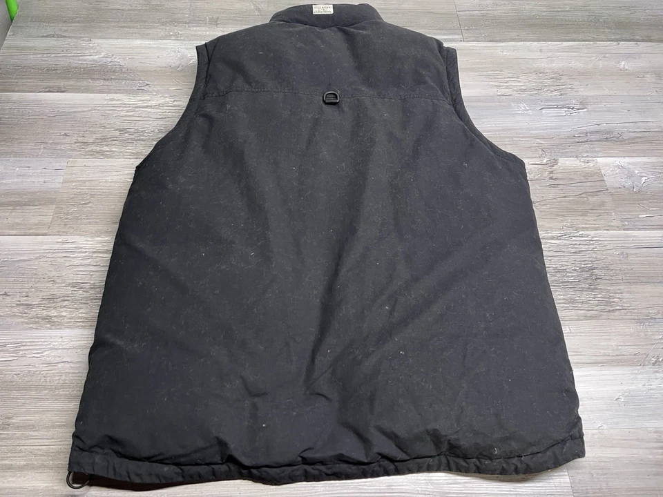 Chaleco de plumón de ganso Eddie Bauer para hombre L alto tareas de granero utilitario acolchado exterior lona Foto 2 de 4