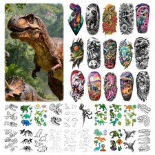 Dinosaur Tattoos for Kids,77 Sheets Tattoo Large, Small, Multicolor