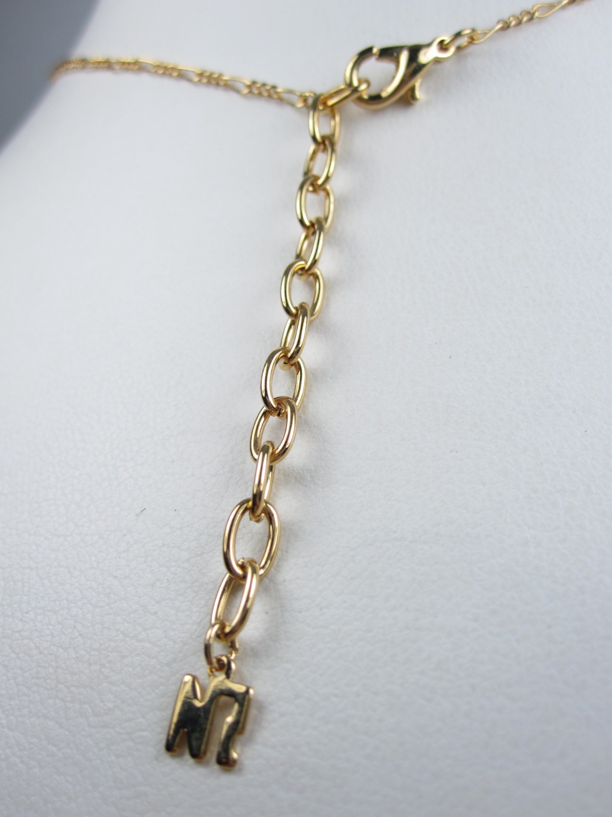 Nina Ricci Gold Plated Pendant with Swarovski Crystals & NR Logo 16-18" - 8012