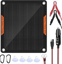 12 Volt Solar Battery Maintainer Waterproof Car Rv Charger Tender Trickle 5w