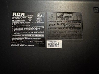 RCA DRC6309 Portable DVD Player (9