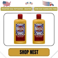 Brasso Metal Polish –All Purpose Cleaner for Brass, Bronze, 8 oz, pack of 2