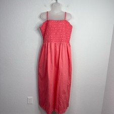 Old Navy Dress Womens XXL Tall Coral Smocked Vacation Boho Coastal Romantic Maxi