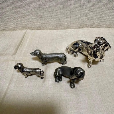Vintage Dachshund Figure Set 4 Royal Selangor etc.