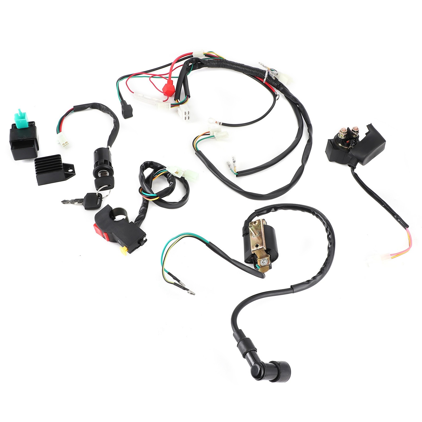 Electric Start Engine Wiring Harness Kit For 50cc 110cc 125cc PIT Quad Dirt Bike