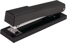 Stapler 20 Sheet Capacity Metal Black Light Duty Jam Free Office Desk Use