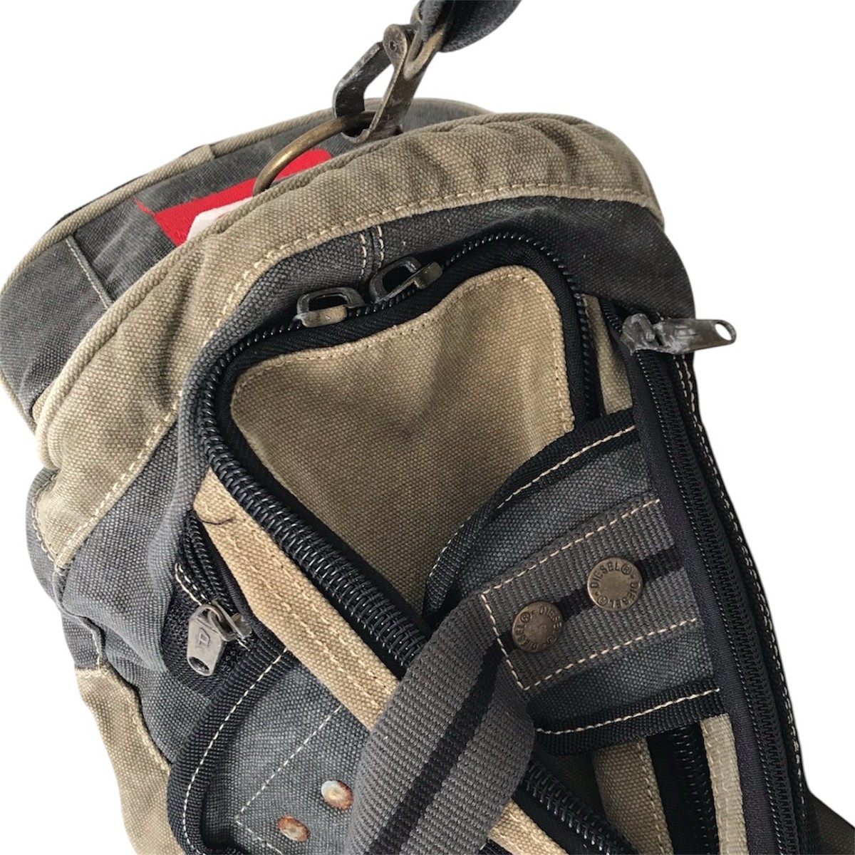 DIESEL archive military bag opium あおば DIESEL Vintage Messenger Bag Travel Military Army Khaki Gorpcore