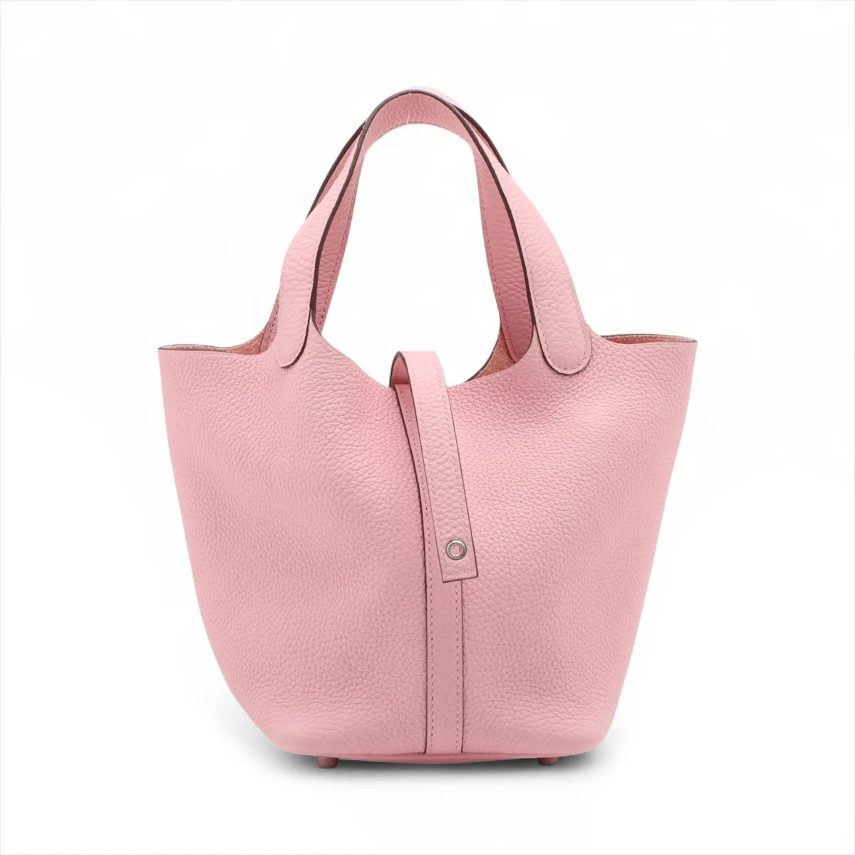 Hermès Picotin Lock 18 PM Taurillon Clemence Rose Sakura Silver Metal Fittings U