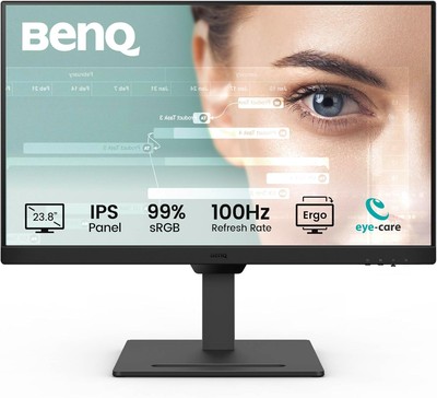 BenQ GW2490T Monitor 23.8'' FHD 1920x1080 IPS HDMI DP 100Hz 1ms Eye-Care