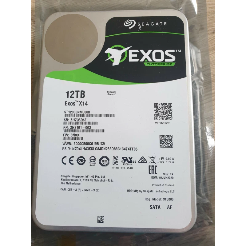 Seagate ST12000NM0008 Exos X14 7200RPM 3.5" SATA 12TB Hard Drive in Stock - Image 2 of 4