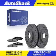 Front Drilled Slotted Brake Rotors Ceramic Pads for Honda Pilot Acura MDX