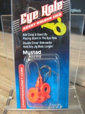5 Leland's Eye Hole Scent Holder 1/16 Oz Pillhead Jig Heads Fishing Lure Orange