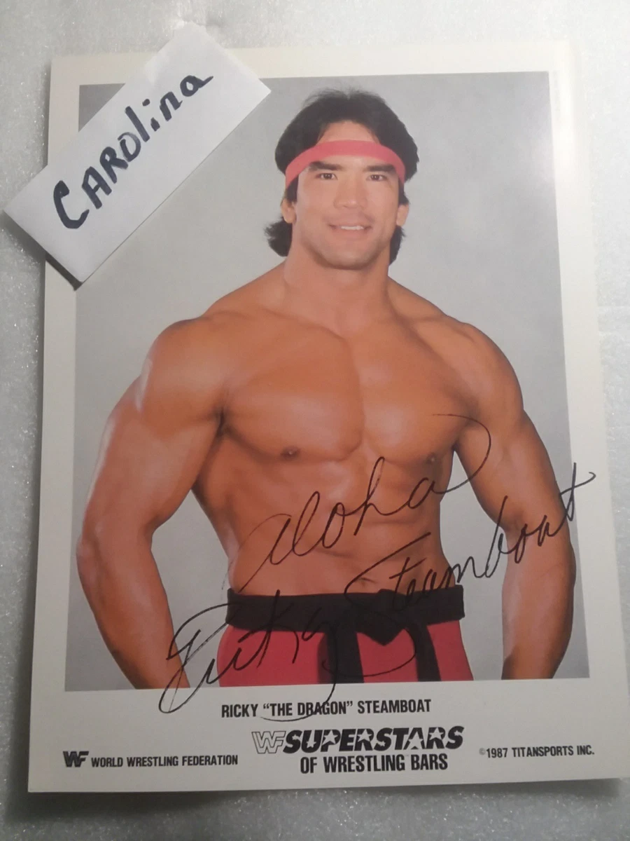 Ricky Steamboat WWE Wrestling Original Autographed Photos for sale