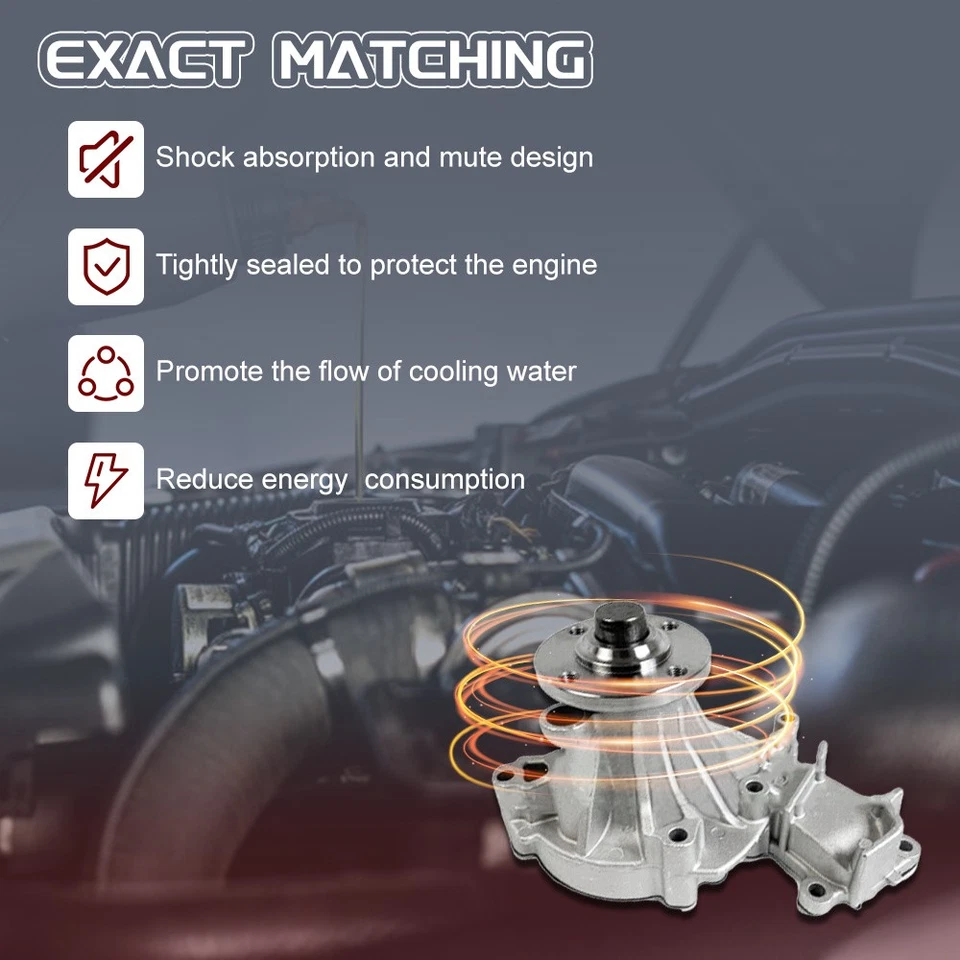 Engine Water Pump 16100-09260 16100-09261 For Toyota Hilux Land Cruiser 1KD 2KD Foto 3 de 4