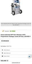 Graco Industrial APY164 | Reactor A-XP1 Proportioner Package, Fusion AP Gun, 230