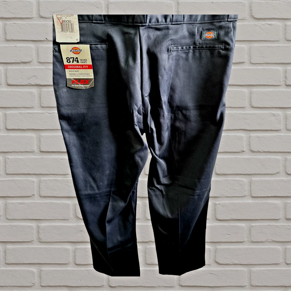 Dickies 874 Original Fit Work Pant Navy Size 38x30, Flex Wrinkle Resist, New - Image 2 of 4