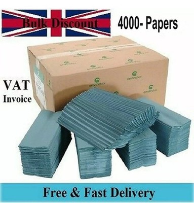 Preiswertes Großeinkauf blau C-Fold Papierhandtücher 4000 Taschentücher Premium Qualität