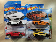 Hot wheels x 4 Lamborghini Aventador Miura Homage Huracan Sian new on cards