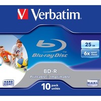Verbatim BD-R Sl 25GB, 6X, 10Er-Pack Jewel Case Blu-Ray-Rohlinge #1906928