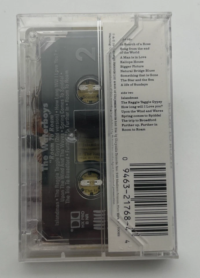 Sealed THE WATERBOYS "Room To Roam" Cassette Tape 1990 Chrysalis – F4 21768 - Image 2 of 3