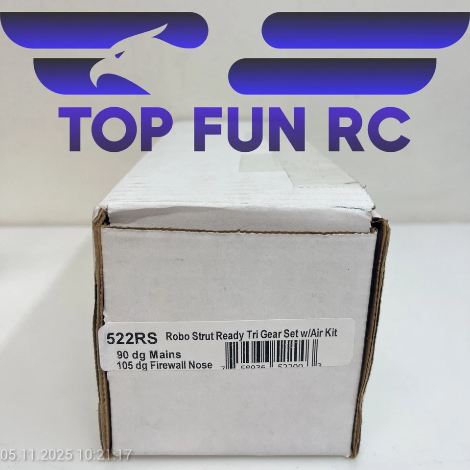 ROBART 522RS ROBO STRUT READY TRI GEAR SET W/ AIR KIT FOR LARGE SCALE RC PLANES - Image 2 of 2