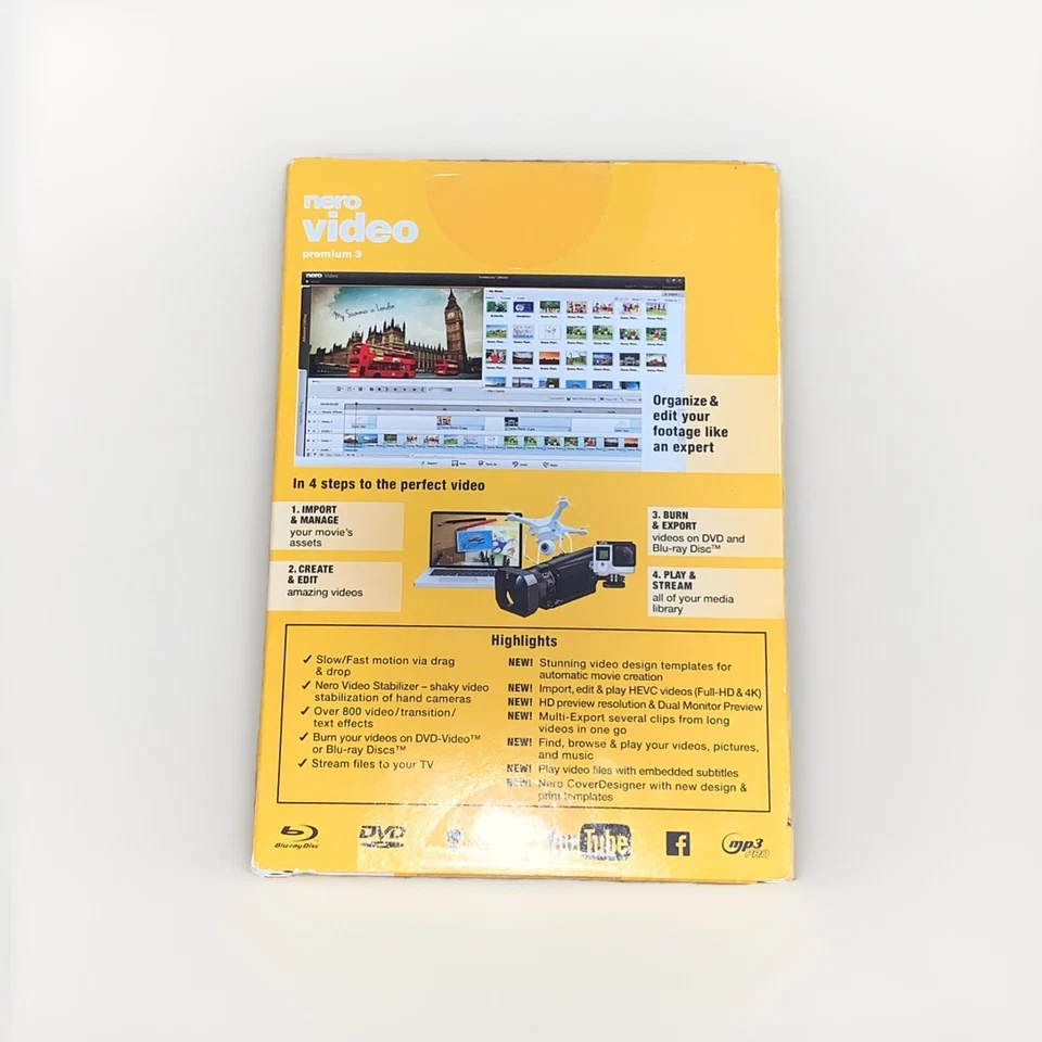 Nero Video Premium 3 | 4K Ultra HD Video Editing Software Windows 10 DVD Blu-Ray - Image 2 of 4