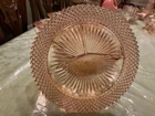 Vintage Anchor Hocking MISS AMERICA Pink Depression Glass Divided PLATE