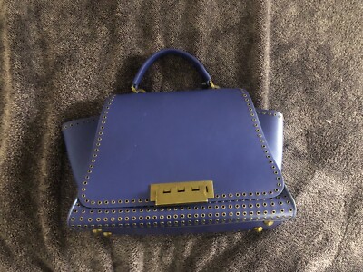 ZAC ZAC POSEN EARTHA ICONIC Purple Leather Top Handle Bag