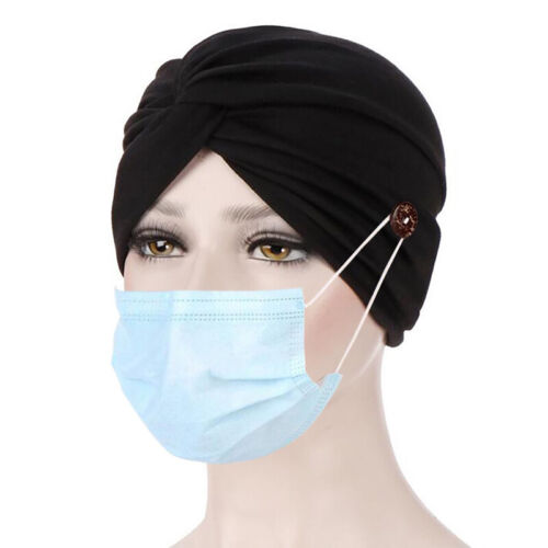 Frauen Chemo Cap Muslim Turban Hut Hijab Hut Knopf Kopfbedeckung Haarausfall C8 - Bild 27 von 44