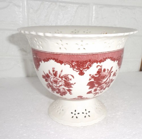 Vintage FTD Red Rose Victorian Style Pedestal Planter Flowers Vase | eBay