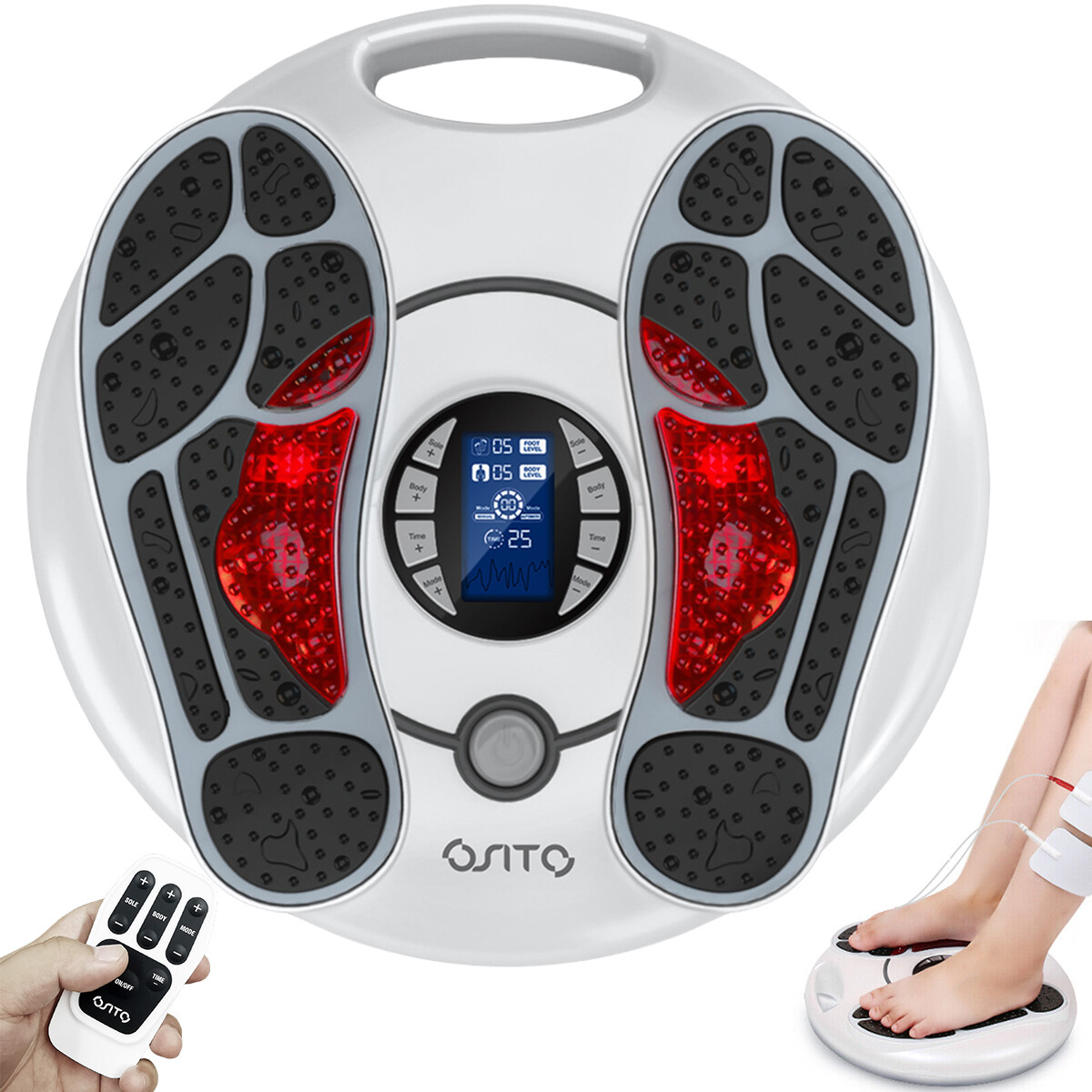 EMS Estimulador Circulatorio Masajeador-de Pies Alivia Dolor, Mejora Circulación