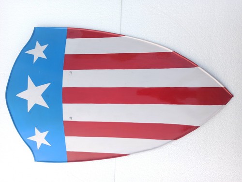 Captain Marvel Exclusive 28" Legends Classic Comic Captain America Shield Metal - Picture 2 of 6