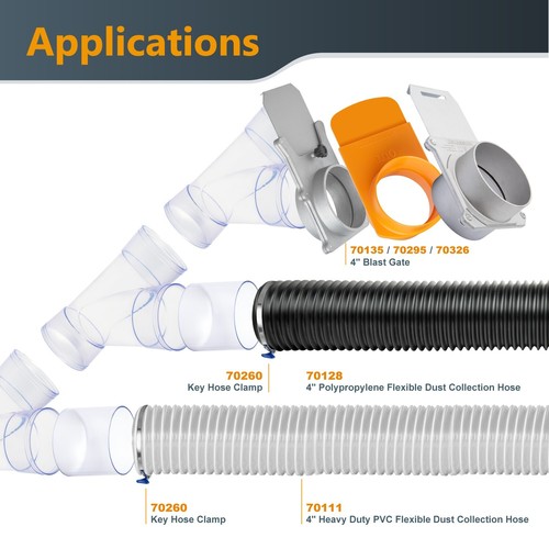 POWERTEC 70308 4 Inch ID Y Fitting for 4 Inch OD, Dust Hose Splice - Picture 5 of 7