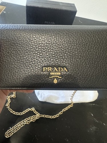 PRADA Vitello Daino Mini Crossbody Bag Black - Picture 7 of 17