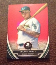 2013 BOWMAN PLATINUM CHROME Michael Choice #'d 24/25 RED REFRACTOR