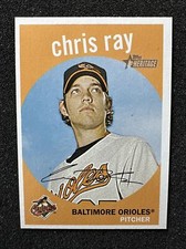 CHRIS RAY #45 2008 Topps Heritage Black Back Variation QTY Baltimore Orioles