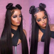 13x6 HD Lace Front Human Hair Wig Straight 13X4 Lace Front Wig Natural Color