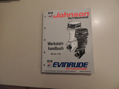 1992 1993 Werkstatthandbuch JOHNSON Evinrude Außenborder  85 88 90 100 /C 115 PS