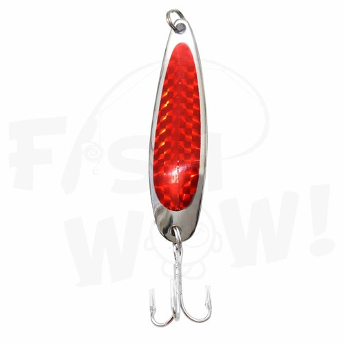10 piezas de pescado ¡WOW! 2 oz cucharas de cocodrilo plantilla de arrastre cuchara de fundición señuelo rojo dorado - Imagen 2 de 9
