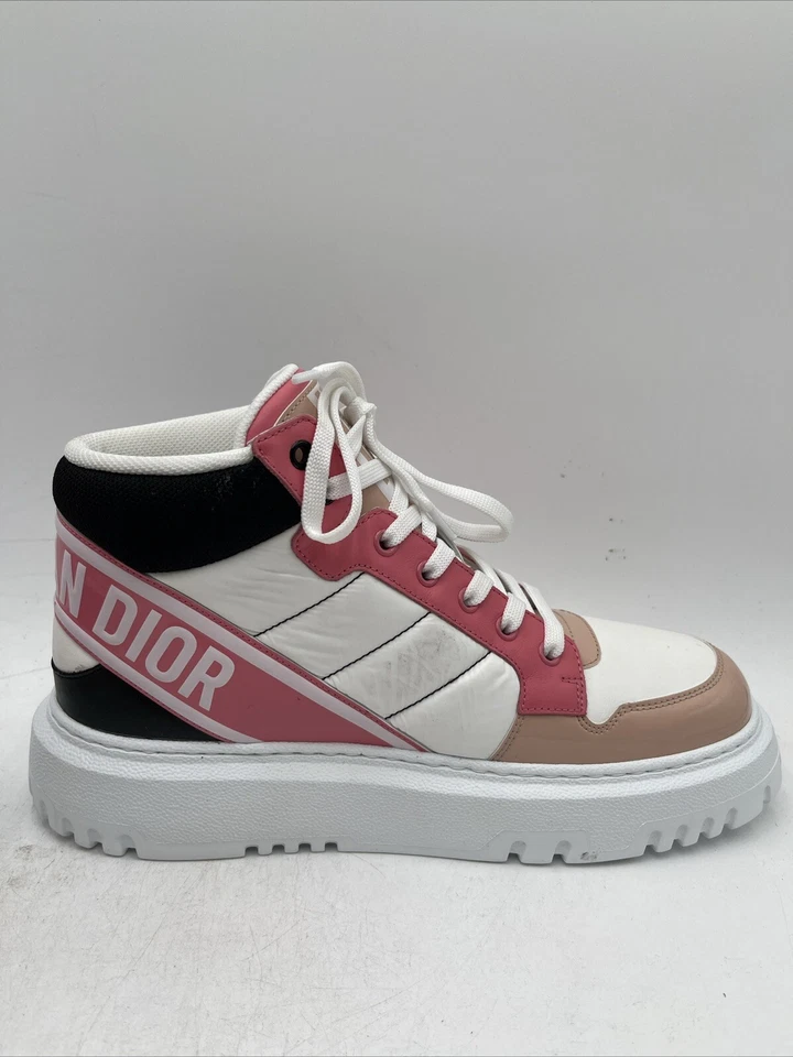 Women’s Dior D-Player Sneakers White/Pink/Black Size 40 - Image 2 of 4