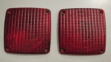 2 Signal-Stat 9079 4 1/2" Red Replacement Lenses For Semi Trucks Bus 