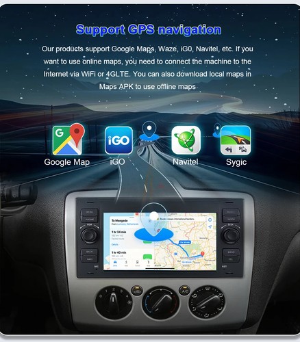 Radio de coche pantalla GPS para Ford Focus 2 Mondeo S/C-Max Kuga Fiesta Fusion CarPlay - Imagen 24 de 34