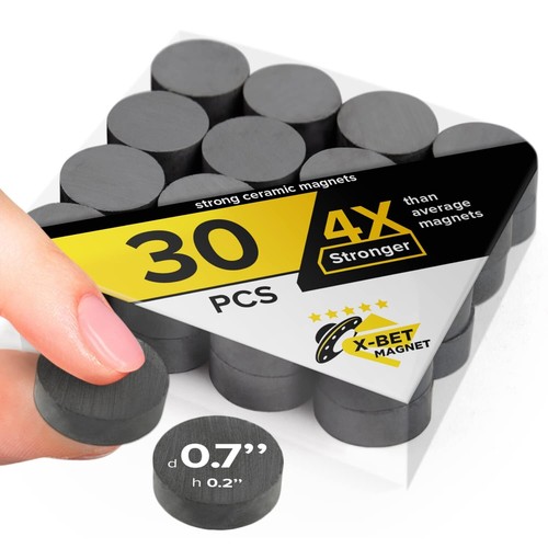 Strong Ceramic Magnets - 18 mm - 30 PCs - Multi-Use - Kitchen, Office, Classroom - Picture 3 of 11