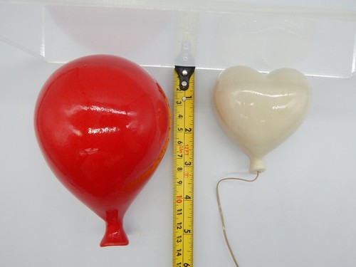 6 ÚNICOS globos de cerámica para colgar en la pared arte pop con cuerda - ROJO Y AMARILLO (TF776) - Imagen 3 de 4