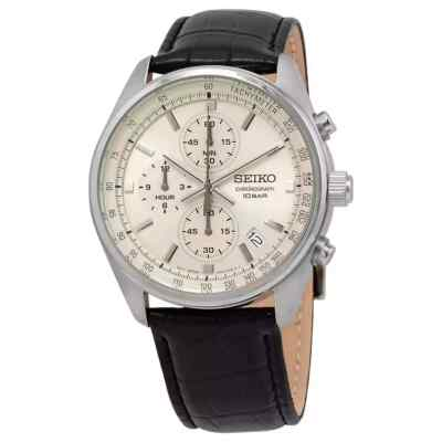 #ad Seiko Men#x27;s Chronograph Quartz Champagne Dial Watch SSB383P1 NEW $179.00