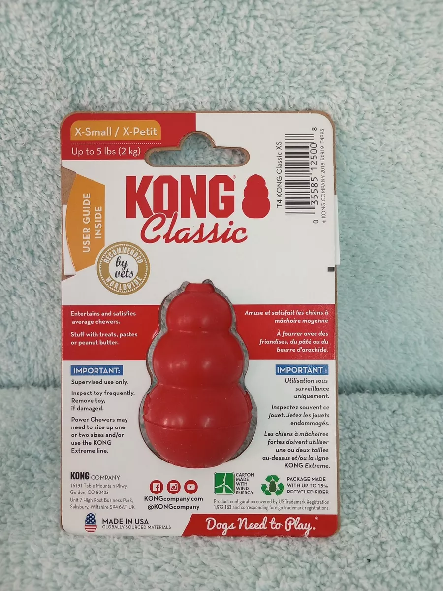 KONG Classic Dog Toy, X-Small, Red