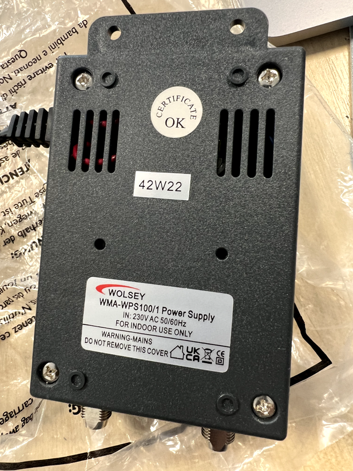 Wolsey WMAWPS100/1 Power supply for TV aerial booster (12V 100mA) eBay