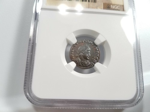 Constantius II Roman Empire BI Nummus AE3/4 NGC AU Ancient Epfig Hoard Pedigree - Picture 2 of 12