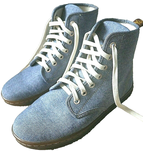 DR. MARTENS SHOREDITCH BLAU DENIM CANVAS HI TOP STIEFEL SCHUHE UK 5 EURO 39 SEHR GUTER ZUSTAND - Bild 2 von 12