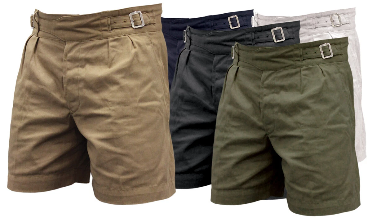 1 PAIR REMAKE BRITISH ARMY X-OVER BELT SHORTS VINTAGE STYLE [72010]